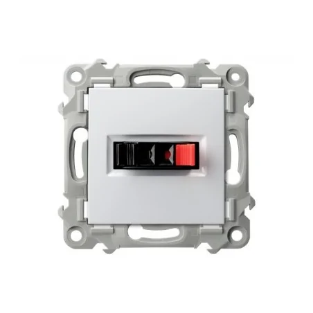 Gniazda-glosnikowe - gniazdo głośnikowe pojedyncze białe szafir gg-1z/m/00 ospel 