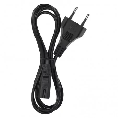 Przedluzacze-elektryczne - s1111 przewód zasilający do dvd cd lcd tv 1,75m czarny 2x0,5mm emos 