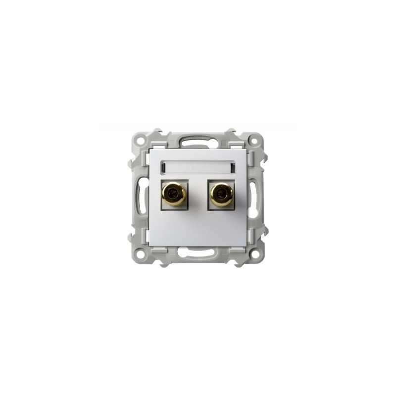 Gniazda-glosnikowe - gniazdo głośnikowe pojedyncze białe szafir ggn-1z/m/00 ospel firmy OSPEL 