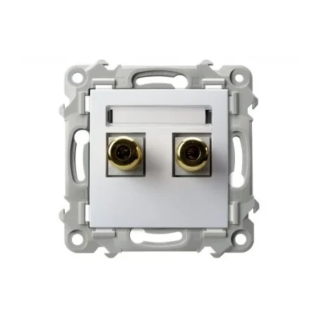 Gniazda-glosnikowe - gniazdo głośnikowe pojedyncze białe szafir ggn-1z/m/00 ospel 