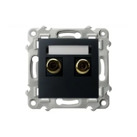 Gniazda-glosnikowe - gniazdo głośnikowe pojedyncze czarny metalik szafir ggn-1z/m/33 ospel 