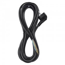 Przedluzacze-elektryczne - s18325 czarny przewód kabel przyłączeniowy 3x1,5mm 5metrów emos