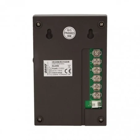 Domofony - zestaw domofonowy jednorodzinny z interkomem bezsłuchawkowy czarny eluvio or-dom-re-920/b orno 