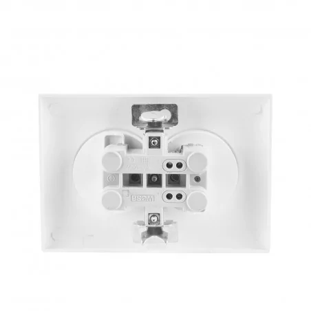 Gniazda-podwojne-podtynkowe - lc-16b tanie gniazdo podwójne z uziemieniem białe w ramce podtynkowe wesa vcx 