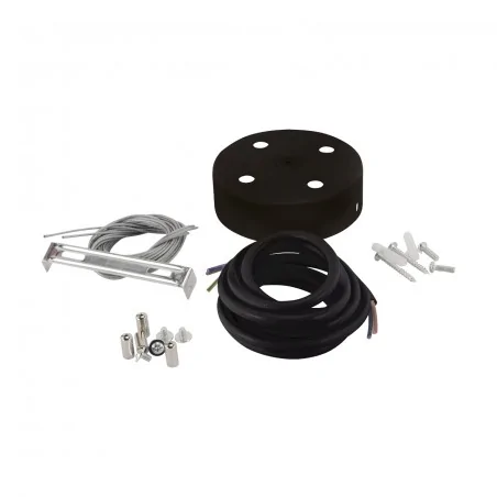 Lampy-sufitowe - czarne zawiesie linkowe 180cm link 4r black 04308 ideus 