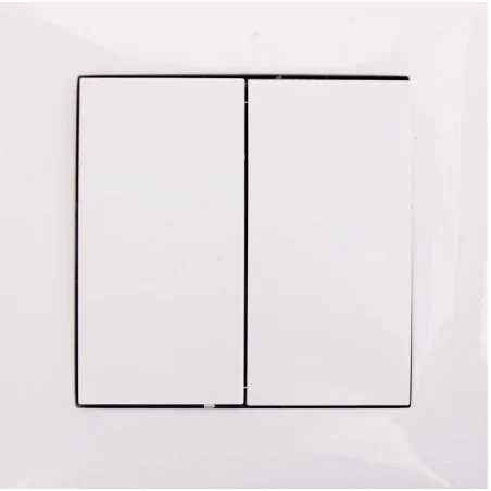 Wylaczniki-podwojne - lc-02b wesa włącznik podwójny biały podtynkowy świecznikowy vcx 