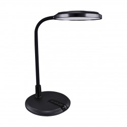 Lampki-biurkowe - lampka biurkowa led 6,5w z regulacją jasnością i barwy światła czarna platon led black 04229 ideus