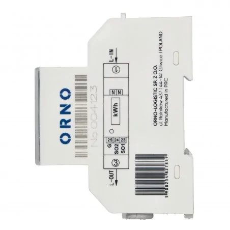 Liczniki-jednofazowe - or-we-524 1-fazowy licznik energii elektrycznej  certyfikowany mid din 100a pv orno 