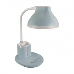 Lampki-biurkowe - niebieska lampka biurkowa led z regulacją światła max.7w debra led blue 04232 ideus