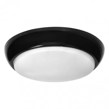 Plafony - czarna lampa led 12w z ciepłym światłem 3000k ip44 koko ad-pl-6257blpm3 orno 
