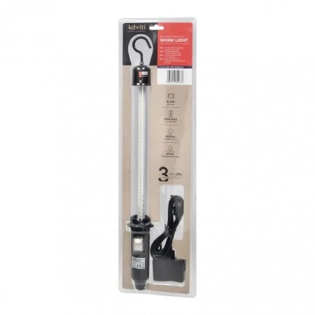 Oswietlenie - ad-nr-6093l6 lampka warsztatowa akumulatorowa 8,5w ip44 500lm 6000k orno 