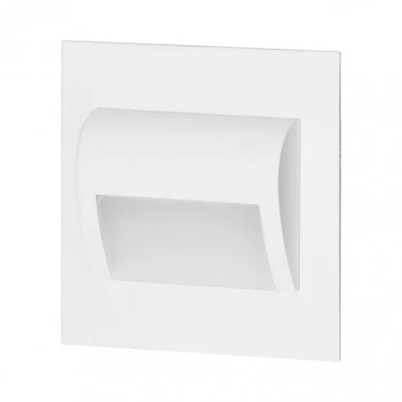 Oswietlenie-schodowe-ciepla-barwa - biała oprawa schodowa podtynkowa led new 1,5w 12vdc 3000k draco ad-os-6164l3/w orno 