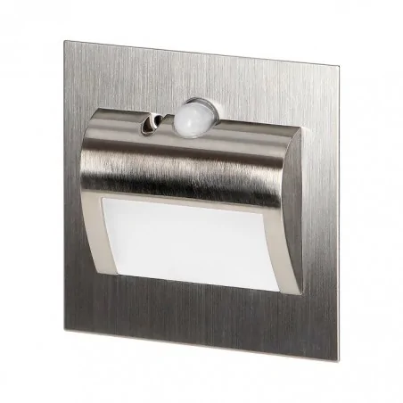 Oswietlenie-schodowe-zimna-barwa - lampa schodowa podtynkowa led 1,5w 12vdc 30lm 6000k czujnik ruchu i zmierzchu draco ad-os-6164lr6/n orno 