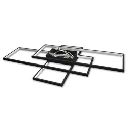 Oswietlenie-sufitowe - czarny plafon led galaxis pegaz 130w 2687 lvt 