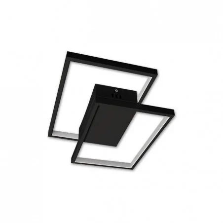 Oswietlenie-sufitowe - czarny plafon led galaxis polaris 45w 1883 lvt 