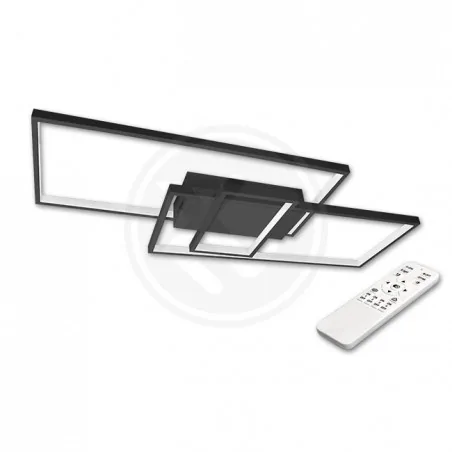 Oswietlenie-sufitowe - czarny plafon led galaxis vela 90w 3335 lvt 