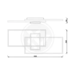 Oswietlenie-sufitowe - czarny plafon led galaxis vela 90w 3335 lvt 