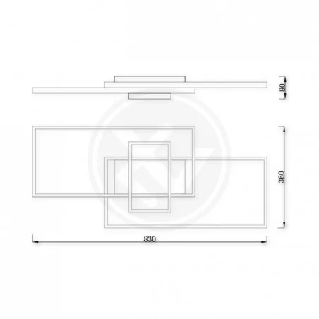 Oswietlenie-sufitowe - czarny plafon led galaxis vela 90w 3335 lvt 