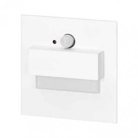 Oswietlenie-schodowe - biała oprawa z czujnikiem ruchu i zmierzchu 4000k led 1,5w traco ad-os-6165lr4/w orno 
