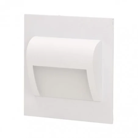 Oswietlenie-schodowe-zimna-barwa - biała oprawa podtynkowa schodowa led 1,2w 12v dc 6000k draco or-os-1529l6/w orno 