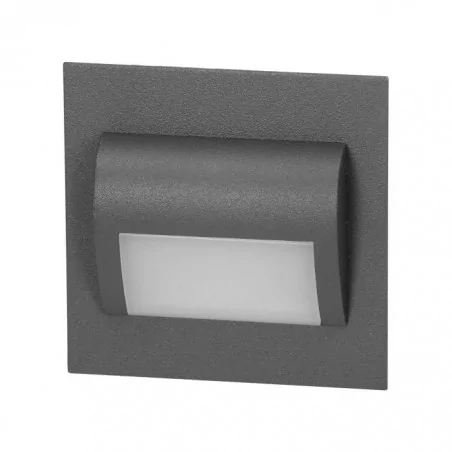 Oswietlenie-schodowe-ciepla-barwa - grafitowa oprawa podtynkowa led 1,2w 12v dc 100lm 3000k draco or-os-1529l3/gr orno 