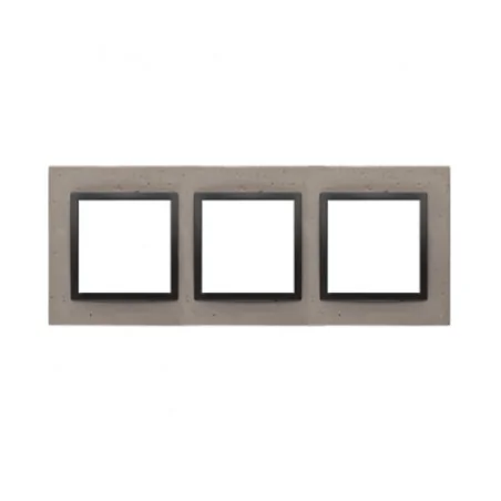 Ramki-potrojne - ramka potrójna betonowa czarny drn3/98 simon 54 nature kontakt-simon 