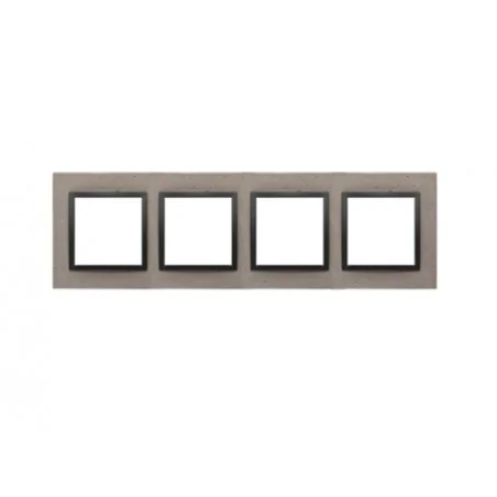 Ramki-poczworne - ramka poczwórna betonowa czarny charakter drn4/98 simon 54 nature kontakt-simon 