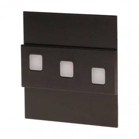 Oswietlenie-schodowe-ciepla-barwa - czarna oprawa schodowa natynkowa led 1,2w 12v dc 3000k lepus  or-os-1531l3/b orno 