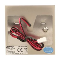 Oswietlenie-schodowe-ciepla-barwa - satynowa oprawa schodowa natynkowa led 1,2w 12v dc 3000k lepus or-os-1531l3/n orno 