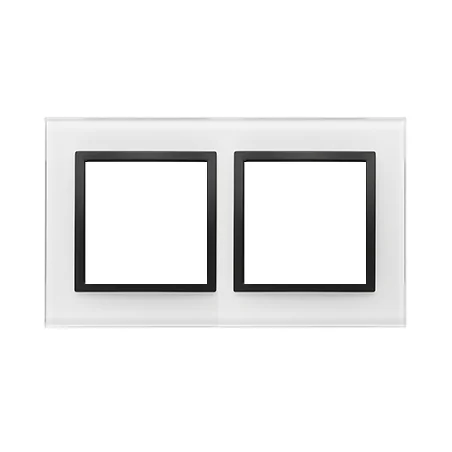 Ramki-podwojne - ramka podwójna szklana czarna perła drn2/68 simon 54 nature kontakt-simon 