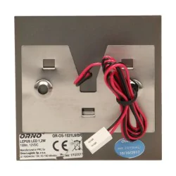 Oswietlenie-schodowe-ciepla-barwa - oprawa schodowa natynkowa led 1,2w 12v dc 3000k mosiądz lepus or-os-1531l3/br orno 