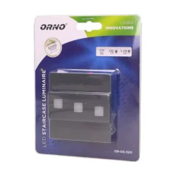 Oswietlenie-schodowe-ciepla-barwa - oprawa grafitowa natynkowa 7,5cm led 1,2w 12v dc 3000k lepus or-os-1531l3/gr orno 