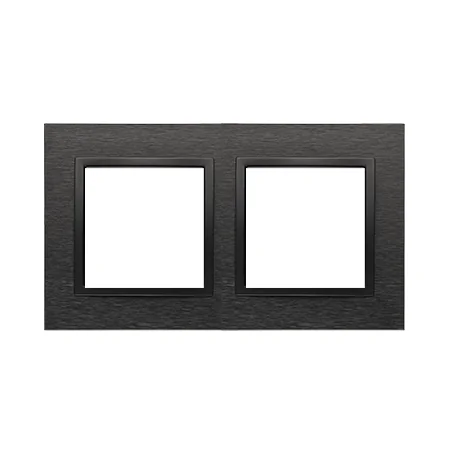 Ramki-podwojne - ramka podwójna metalowa inox dark simon 54 drn2/83 kontakt-simon 