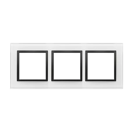 Ramki-potrojne - ramka potrójna szklana czarna perła simon 54 drn3/68 kontakt-simon 