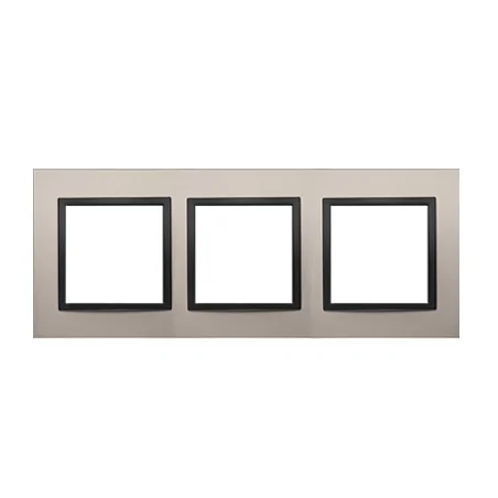 Ramki-potrojne - ramka potrójna metalowa satynowa noc simon 54 drn3/81 kontakt-simon 