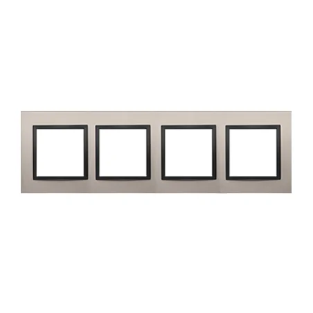 Ramki-poczworne - ramka poczwórna metalowa satynowa noc simon 54 drn4/81 kontakt-simon 