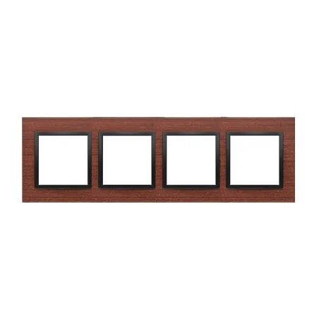 Ramki-poczworne - ramka poczwórna drewniana czarny orzech simon 54 drn4/87 kontakt-simon 