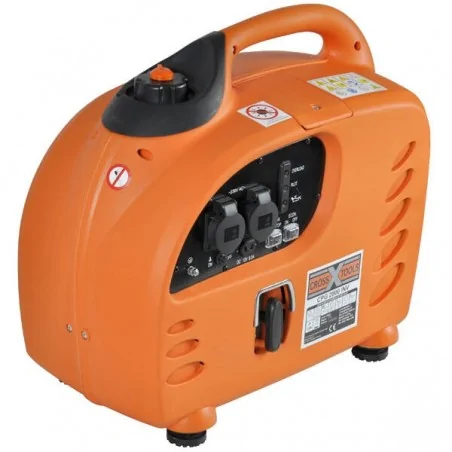 Elektronarzedzia - inwertorowy generator prądotwórczy 2kw/230v 7,4a/12v 8a 1f pb95/98 zbiornik 7l ip23m croos x tools 
