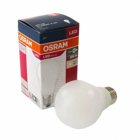 Gwint-trzonek-e27 - żarówka led bańka mleczna 2700k e27 9.5w-60w 806 lm value classic a60 osram 