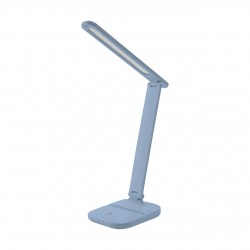 Lampki-biurkowe - niebieska składana lampka led na biurko 3 barwy światła ściemnialna 5w zet 04225 ideus