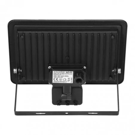 Naswietlacze-led-50w-i-wiecej - mocny naświetlacz led 100w z czujnikiem pir 8000lm ip44 4000k faro ad-nl-6437blr4 orno 