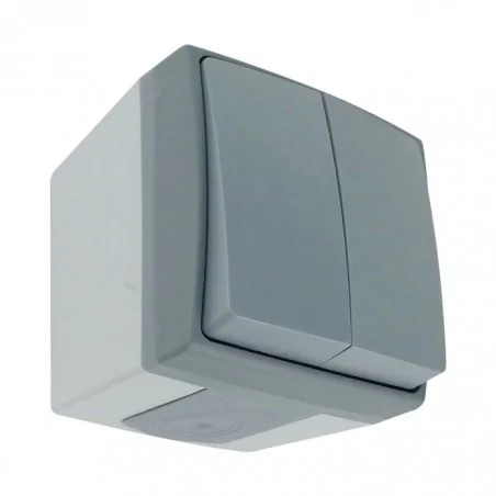 Wylaczniki-podwojne - łącznik świecznikowy szaro-grafitowy ip55 aquatic pro or-oe-7401/gr orno 