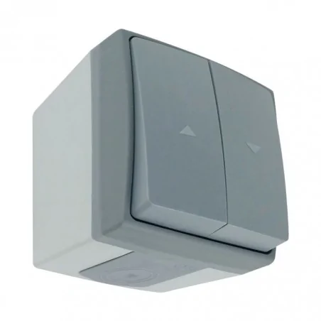 Wylaczniki-zaluzjowe - łącznik roletowy natynkowy ip55 szaro-grafitowe aquatic pro or-oe-7408/gr orno 