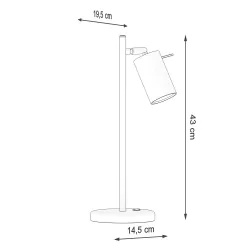 Lampki-biurkowe - sl.1090 lampka biurkowa biała ring gu10 sollux 