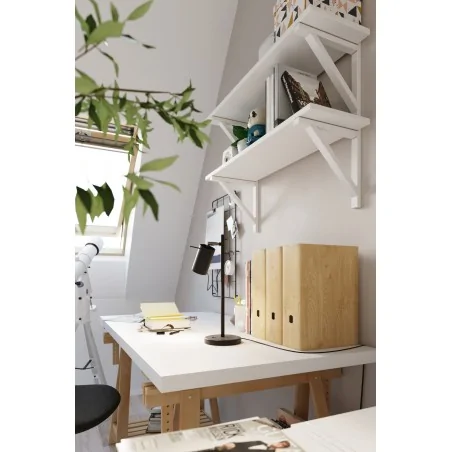 Lampki-biurkowe - sl.1091 nowoczesna lampka biurkowa czarna ring gu10 sollux 