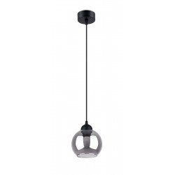 Lampy-sufitowe - sl.1141 lampa sufitowa szklana czarna alino 1 e27 sollux