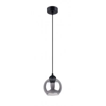 Lampy-sufitowe - sl.1141 lampa sufitowa szklana czarna alino 1 e27 sollux 