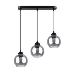 Lampy-sufitowe - sl.1142 lampa sufitowa listwa 3 przydymione kule alino 3xe27 sollux