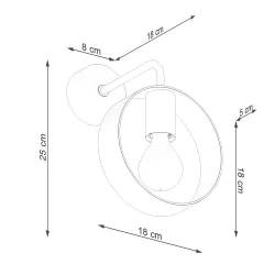 Kinkiety-do-salonu - sl.1134 kiniet geometryczny koło biały titran 1e27 sollux 