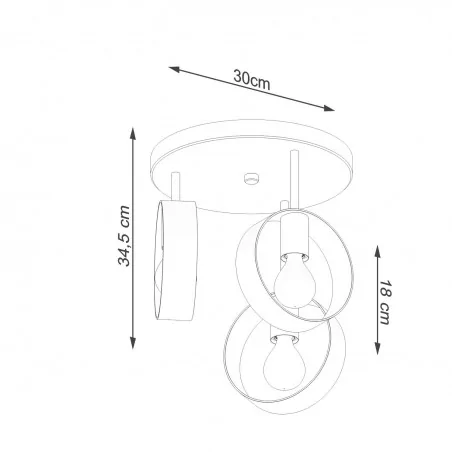 Strona-glowna - sl.11386 lampa sufitowa plafon 3 białe koła e27 titran sollux 